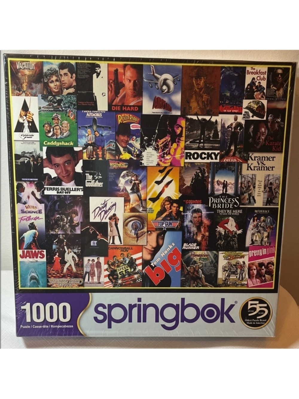 NEW Springbok Going to the Movies 70's & 80's 1000 Piece Jigsaw Puzzle SEALED